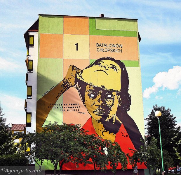 antiracism mural, Poland, Bialystok 2013