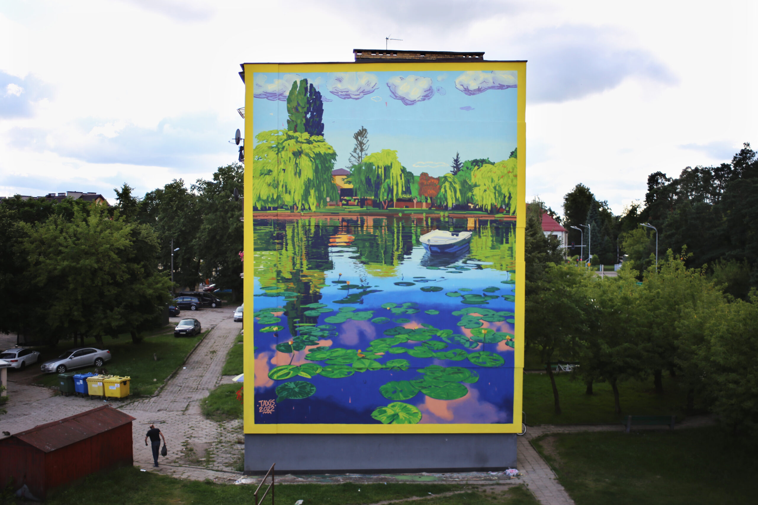 Urban art in Augustow, Poland, 2022